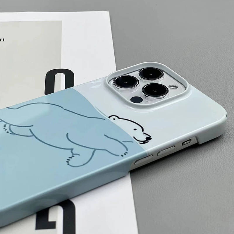 Ốp điện thoại hình gấu Bắc Cực thích hợp cho APPLE 14 IPHONE 13 XR APPLE 12 IPHONE 11 XS CWT 5