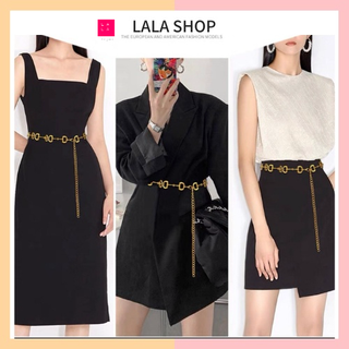 [SHIP HỎA TỐC]Đai váy đai áo đai quần xích vàng thả kiểu sang chảnh - Dây xích eo thắt váy áo nữ kim loại sang trọng