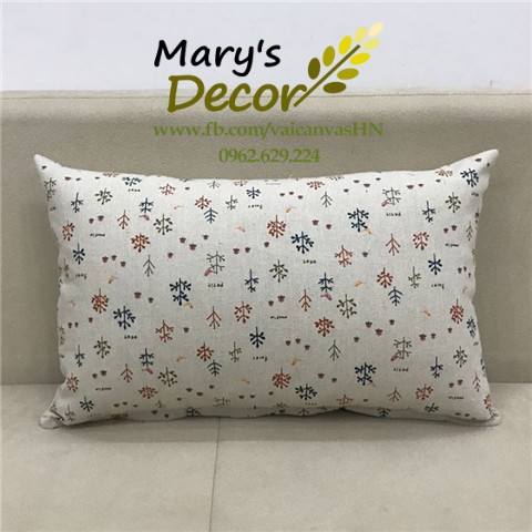 Gối tựa sofa Mary Décor - họa tiết Hoa tuyết sắc màu G-L07