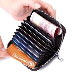 ✐ Wallet Leather Holder RFID Blocking Zipper Thin Pocket Purse ✐