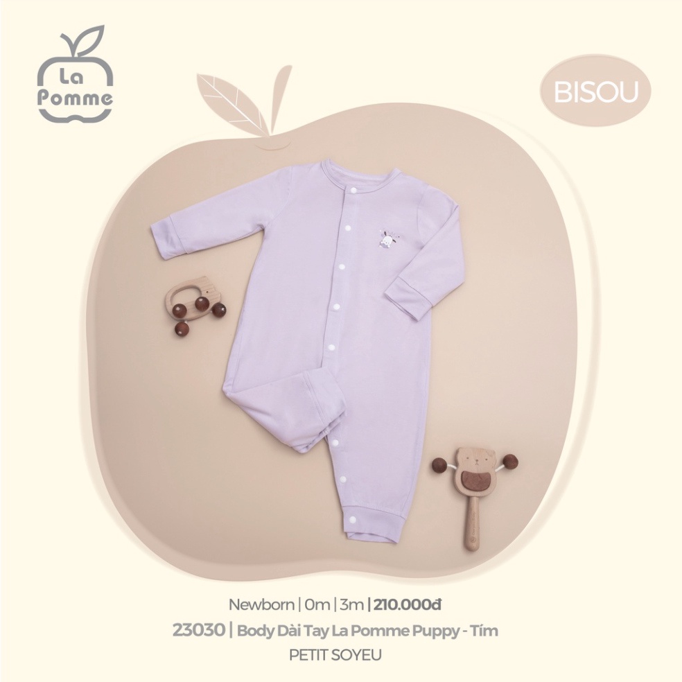Body sơ sinh dài tay La Pomme - Bộ sưu tập Bisou 2022