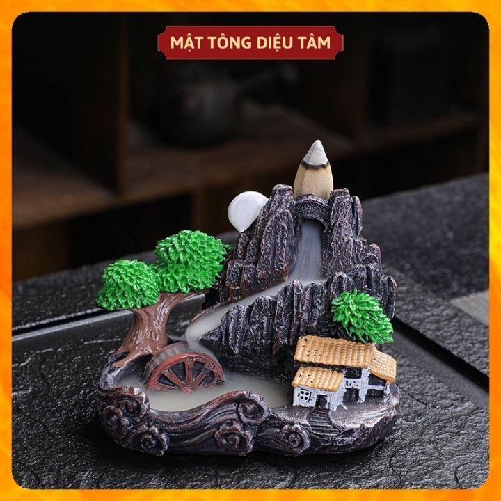 Thác khói trầm tặng 5 nụ trầm hương cao cấp dùng để đốt trầm hương , đồ thờ cúng trầm hương