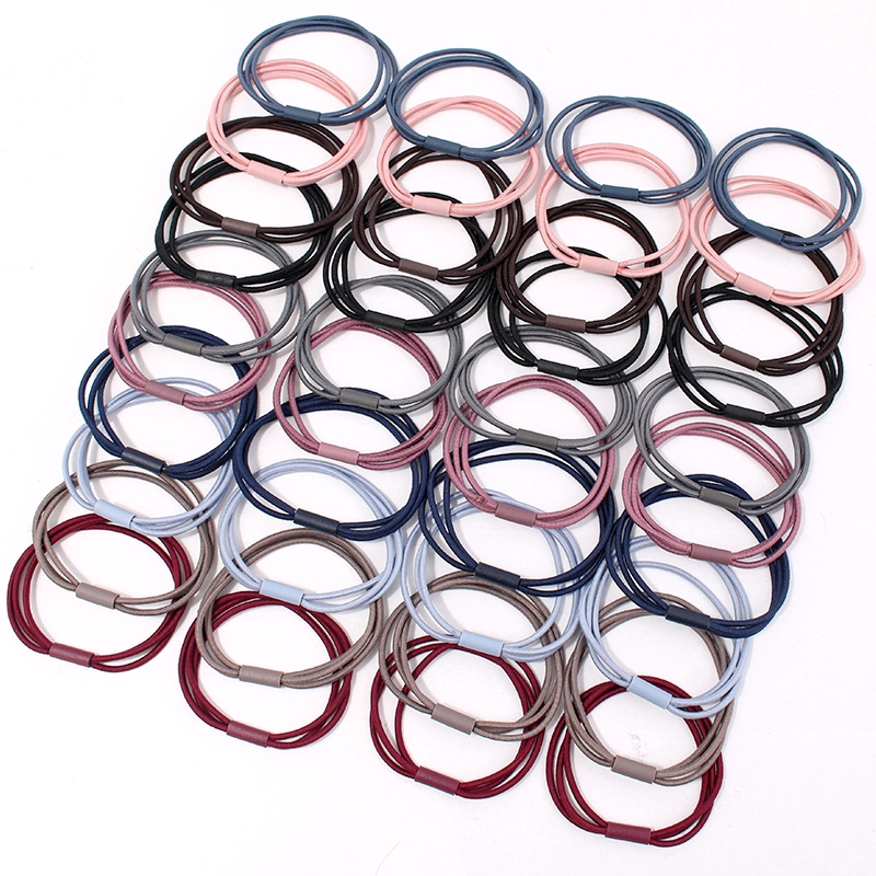 Dây buộc tóc màu trơn độ  co giãn tốt dành cho nữ