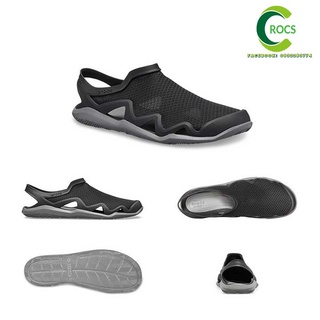 Giày vải lưới đế nhựa chống hôi chân -Croslite-Wave-Mush cho nam màu đen