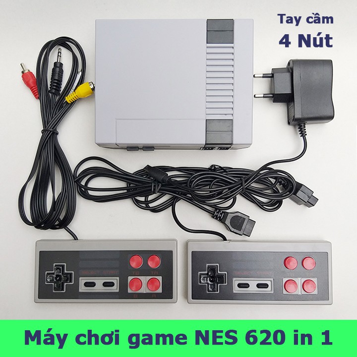 Máy chơi game cổ điển NES Classic 620 games trong 1 với 2 tay cầm 4 nút