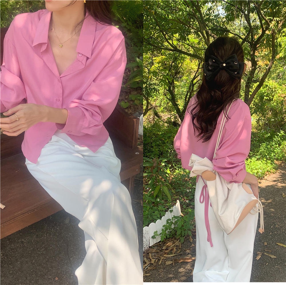 Áo Sơ Mi Nữ Tay Dài Buộc Dây Sau Lưng 50988