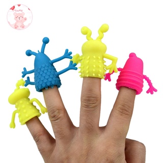 Set 4 Con Rối Ngón Tay Bằng Nhựa Đáng Yêu Cho Bé