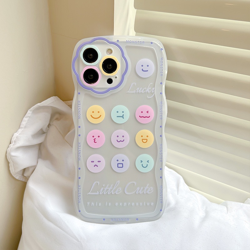 Ốp Điện Thoại Họa Tiết Hoa Mặt Cười Cho iphone 7 / 7plus / 8 / 8plus / xs / 11 / 12 / 13 / 14 / pro / max / plus / promax
