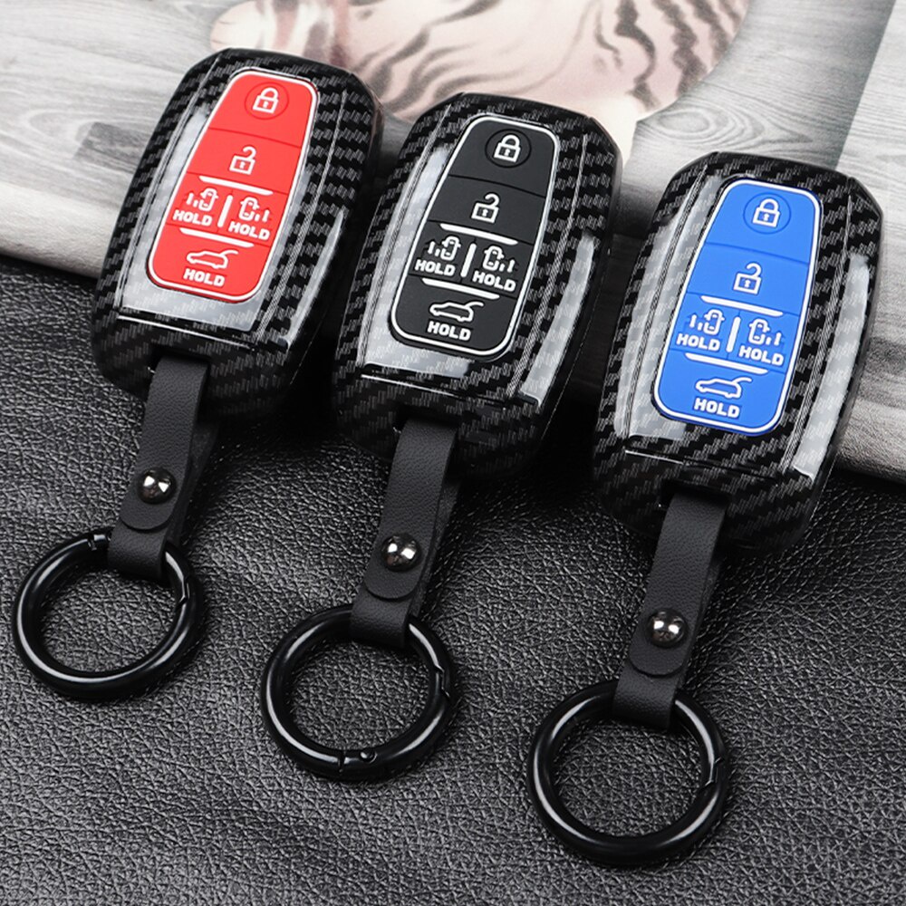 Vỏ bảo vệ chìa khóa xe hơi bằng carbon ABS cho Kia sedona grand carnival 2015 2016 2017 2018 2019 stonic forte niro