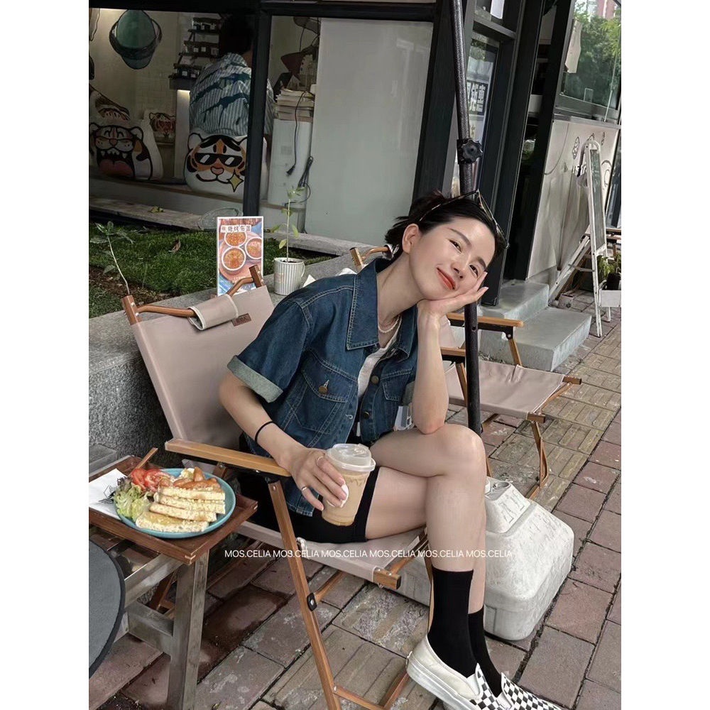 Áo Khoác Denim Dáng Ngắn Thời Trang Hàn Quốc 2022