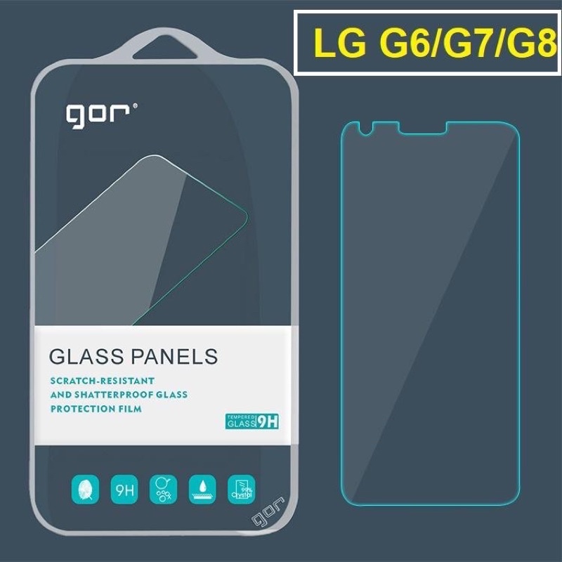 Bộ 2 kính cường lực Gor 9H Cho LG V30/ V40/ V50/ V60/ V50s/ G8X/ G8/ G7/ G6 vát cạnh 2,5D cảm ứng siêu mượt trong suốt