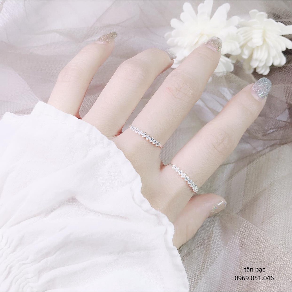 nhẫn nữ , bạc s925 đính đá cho nưc - trang sức tân bạc