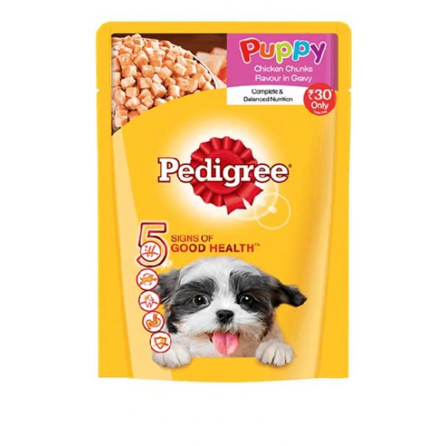 [Mã PET50K giảm Giảm 10% - Tối đa 50K đơn từ 250K] Súp Thịt Bò Gà Cho Chó 5 Good health Pedigree Gói 130g