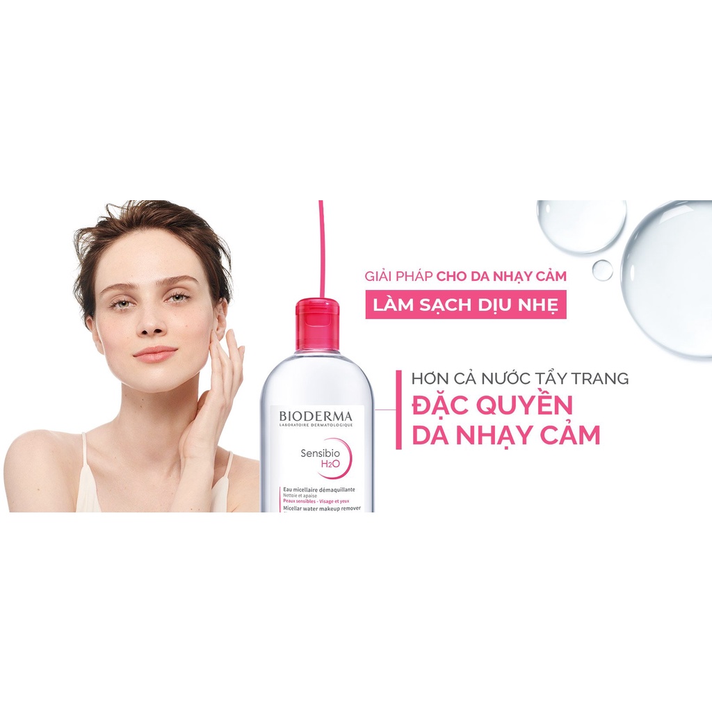 Nước tẩy trang Bioderma Sensibio H2O Hồng 100ml