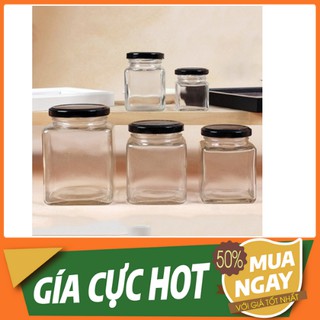 ❣️ Hũ Thủy Tinh Vuông Nắp Thiếc ❣️