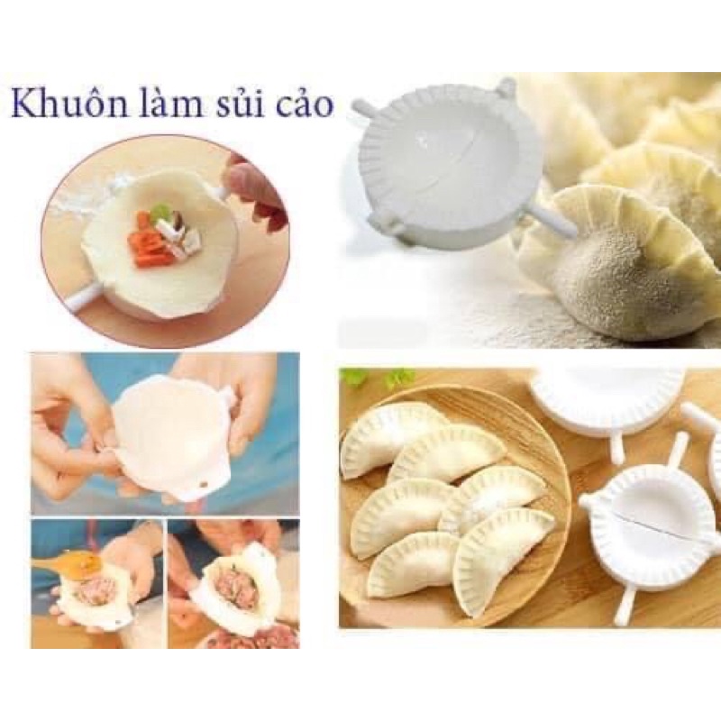 Bộ 3 Khuôn Làm Bánh Xếp, Khuôn Làm Bánh Gối, Sủi Cảo, Há Cảo, Bánh Xếp, bánh bột lọc