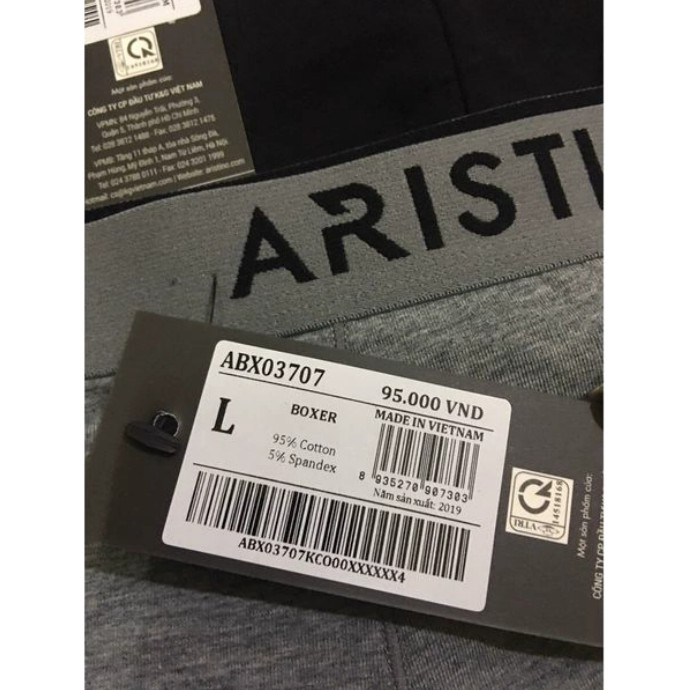 Quần lót nam Aristino ABX03707 quần sịp đùi quần xì boxer nhiều màu chất cotton mềm mại thoáng mát cao cấp chính hãng