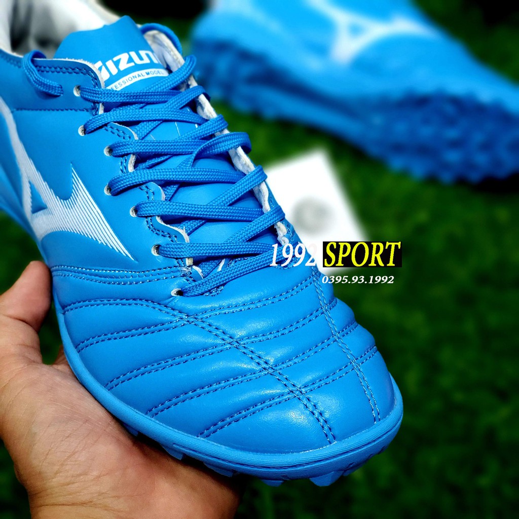 Giày Bóng Đá Mizuno Neo 3 Xanh Dương Vạch Trắng TF