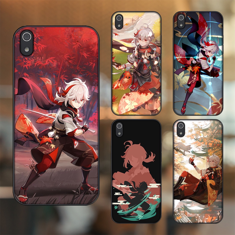 Ốp lưng Xiaomi Redmi 7A viền đen in hình Kazuha Genshin Impact