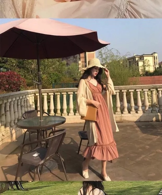 [ ORDER ] Áo khoác len mỏng dài / áo cardigan len lưới đi biển ulzzang