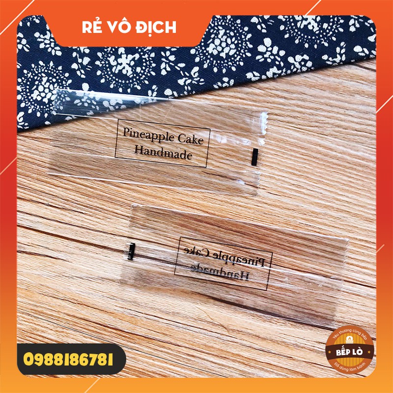 Túi đựng bánh Dứa handmade trong suốt và mờ SANG TRỌNG DỄ THƯƠNG - set 100 túi