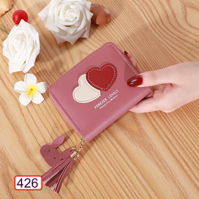 VÍ NGẮN NỮ CẦM TAY ĐÔI TIM 426 THỜI TRANG CỰC ĐẸP