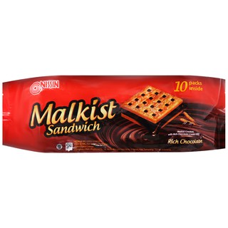 Bánh quy nhân kem socola Nissin Malkist Sandwich gói 240g