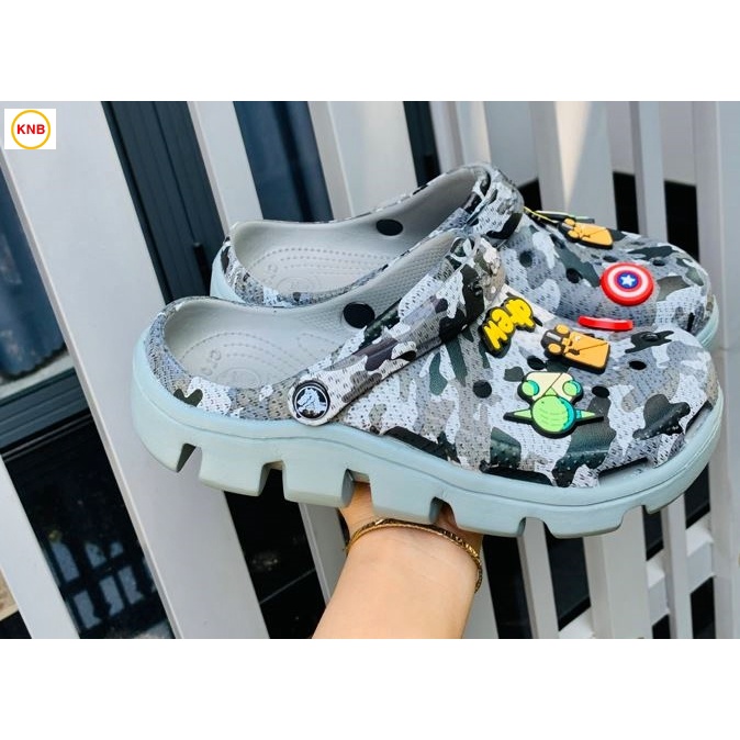 Dép nữ nam, Dép suc Duet Cross Camo Sport -Freeship +12 Jitbitz- Dép Quai Ngang nam nữ bít đầu hàn quốc - nhiều màu
