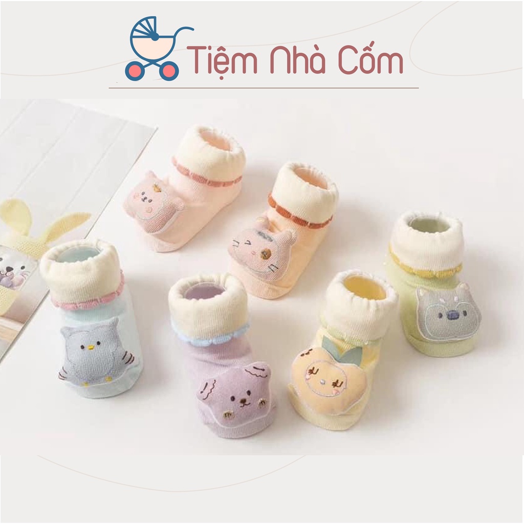 Set 2 đôi tất thú bông cực xinh cho bé gái - Hàng có hộp - MC094