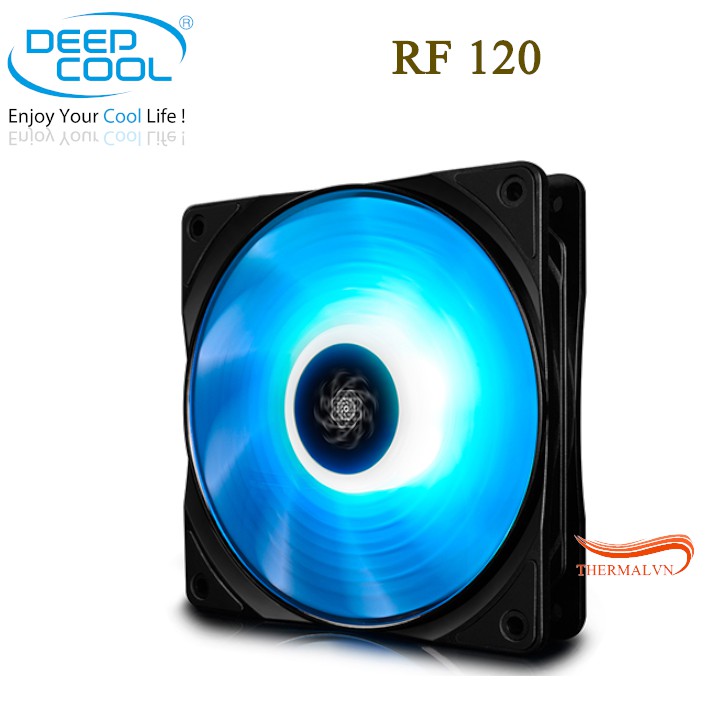 Quạt fan case 12cm RGB DeepCool RF 120 RGB - Quạt êm, hiệu ứng màu sắc RGB 16,7 triệu màu