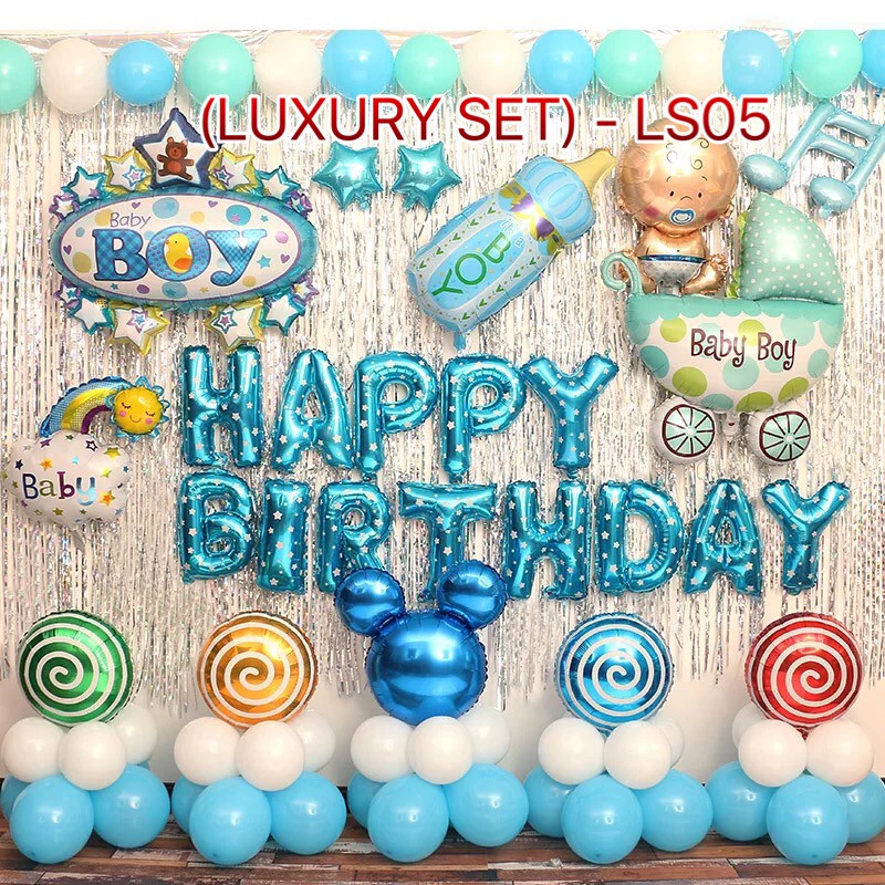 Set bóng sinh nhật cho bé trai. LS05