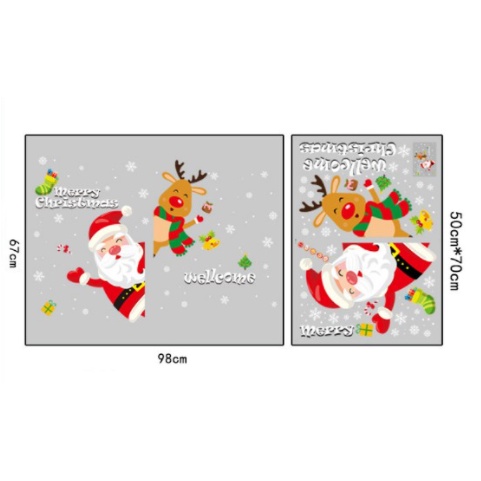 Decal trang trí Noel Hít Tĩnh Điện 2 mặt - Xin chào Noel vui vẻ