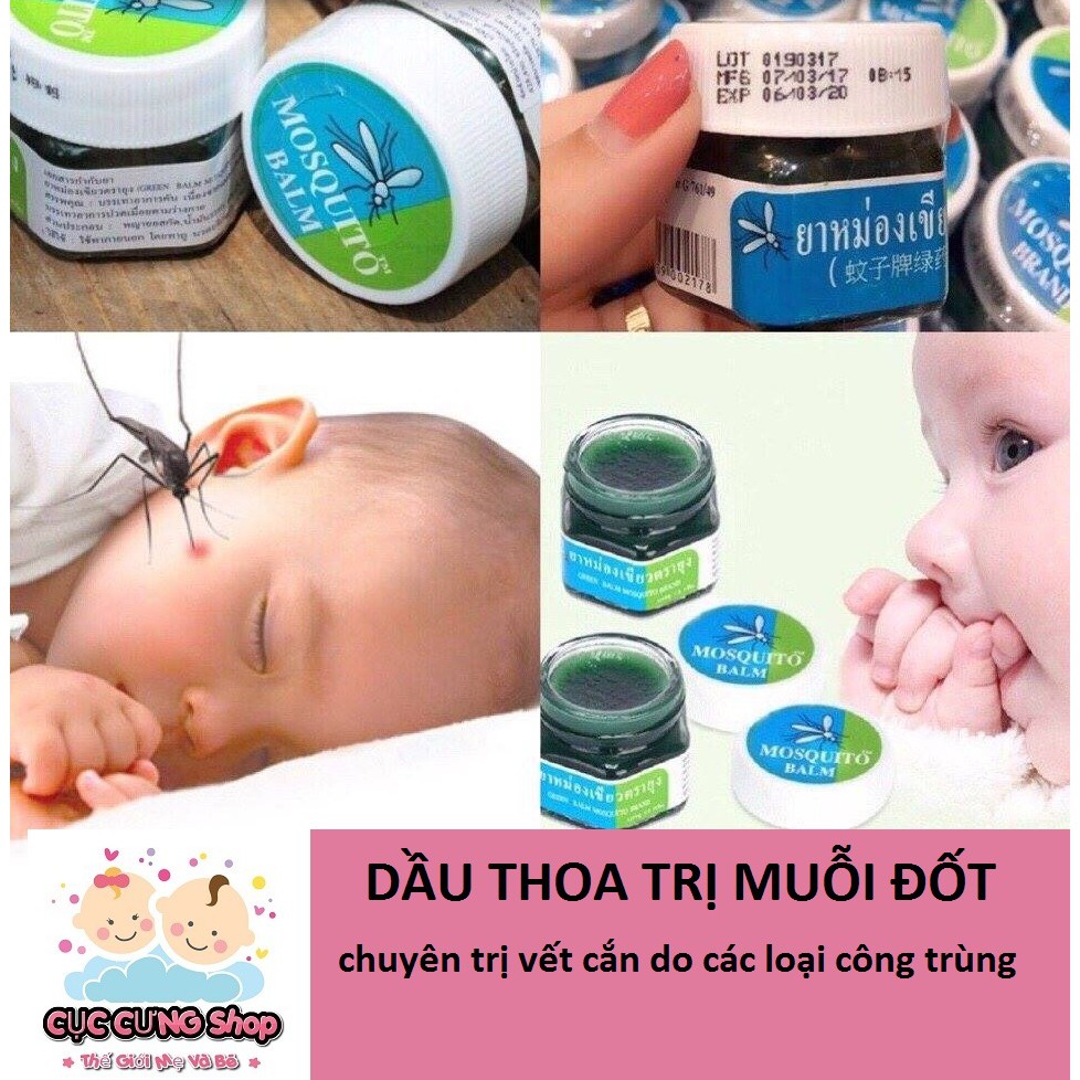 Dầu thoa trị muỗi đốt green thái lan