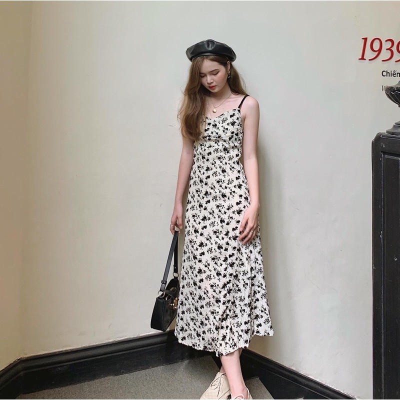 [Mã SKAMA06 giảm 8% tối đa 50K đơn 250K] Floral Sling Dress (Đầm dây hoa)