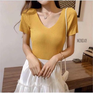 G03. 0318. ÁO LEN CỔ TIM TAY NGẮN