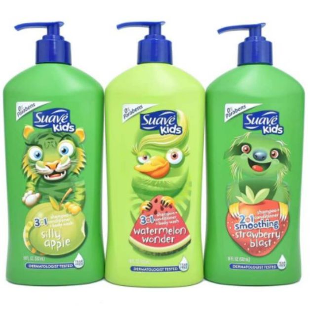 SỮA TẮM GỘI XẢ SUAVE KIDS CHO BÉ 532ML MỸ