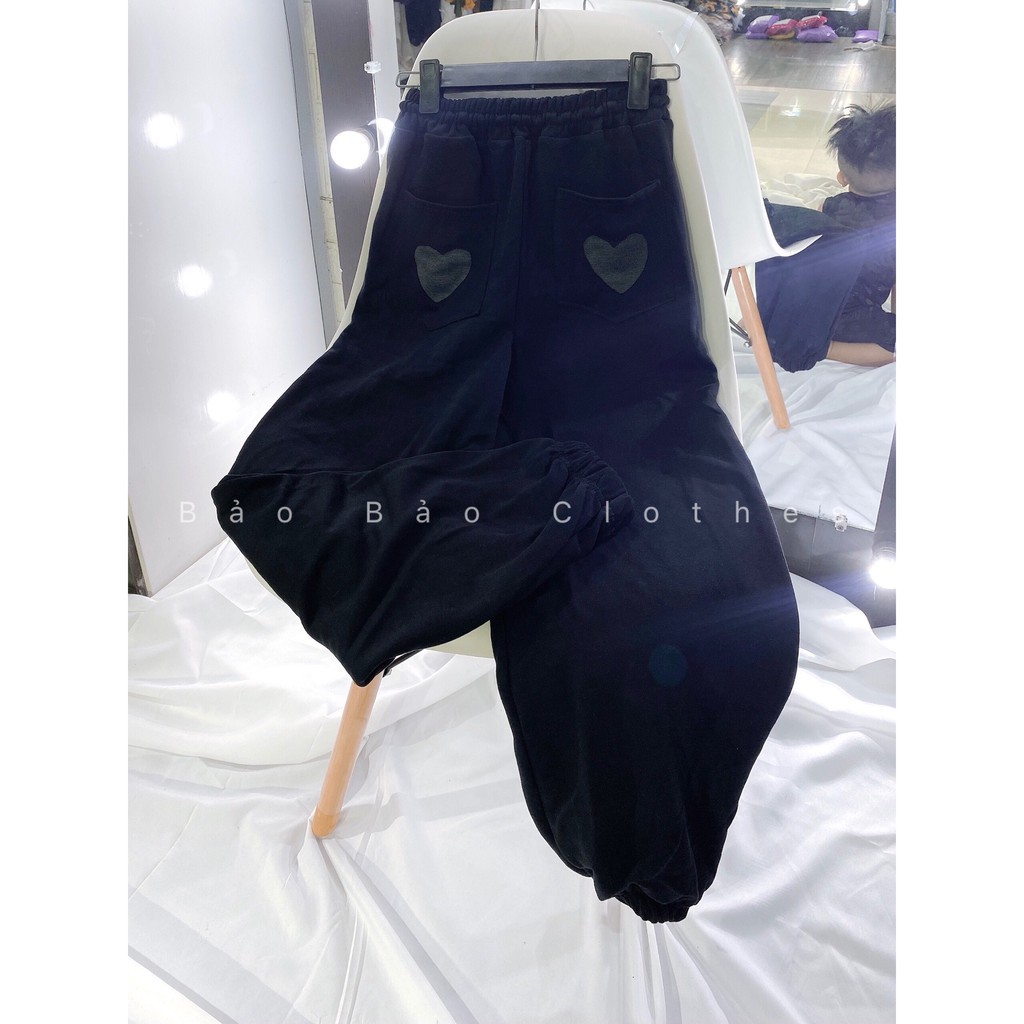 [VIDEO ẢNH THẬT] Quần Jogger Ống Rộng Bo Chân Chất Nỉ Đẹp - Quần Tim Mông Unisex (ảnh thật tại shop)