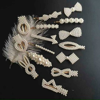 Set 20 Kẹp Tóc Nhựa Giả Ngọc Trai Hiwi