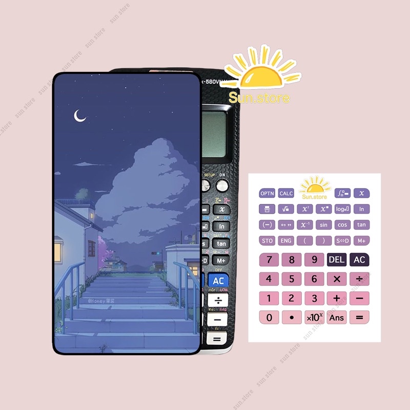 Decal dán máy tính casio 580