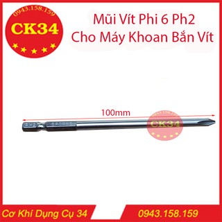 Mũi bắn Vít Bake Phi 6 PH2 Chuôi Lục Giác Cho Máy Khoan, Bắn Vít hãng BROPPE