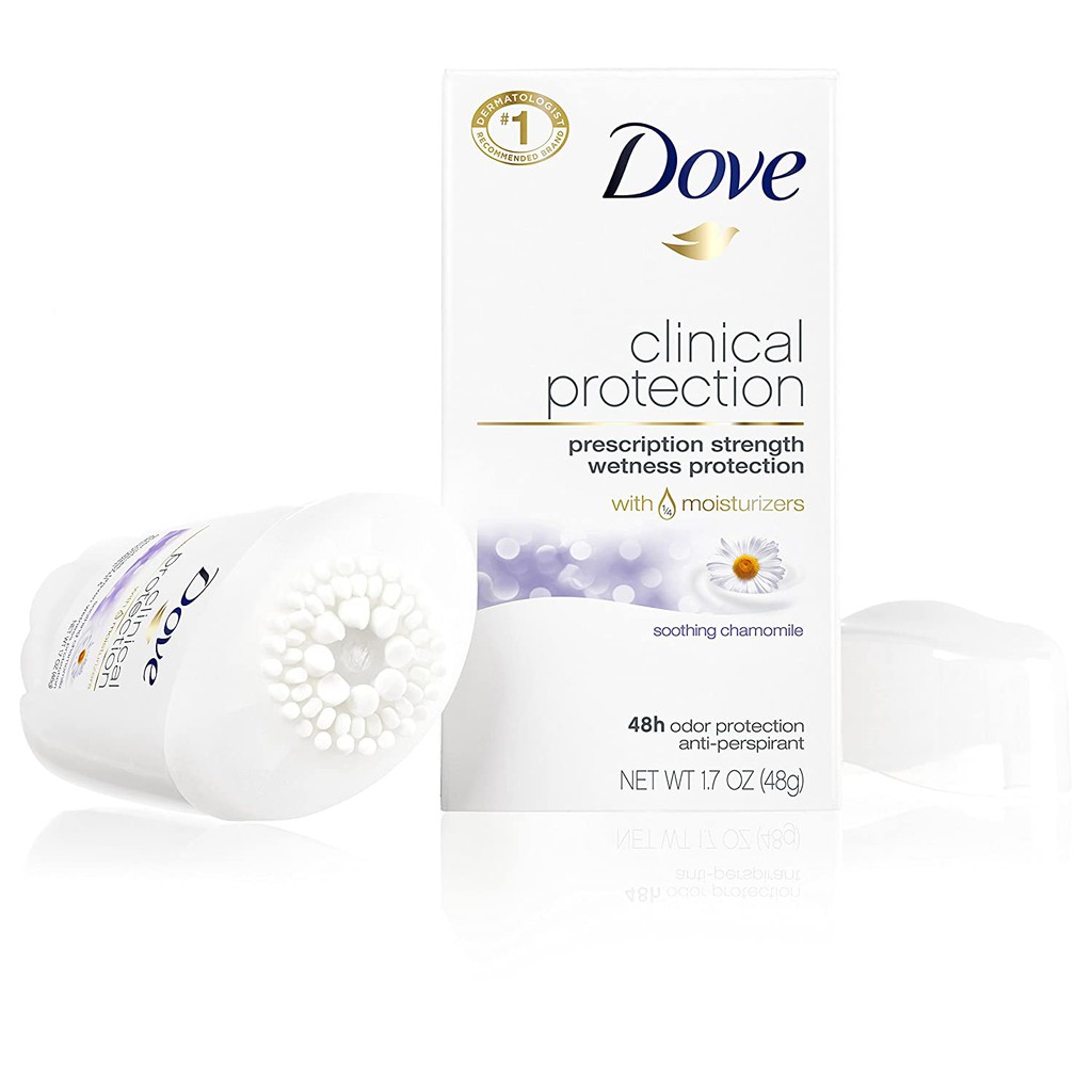 Lăn khử mùi nữ dạng sáp Dove Clinical Protection Antiperspirant/Deodorant Soothing Chamomile 48g (Mỹ)