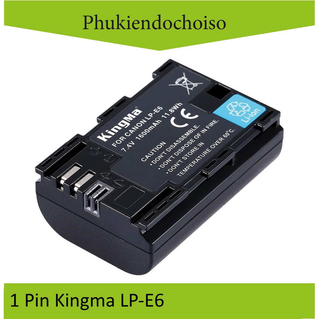 Pin Kingma LP-E6 + Hộp đựng pin, Thẻ nhớ