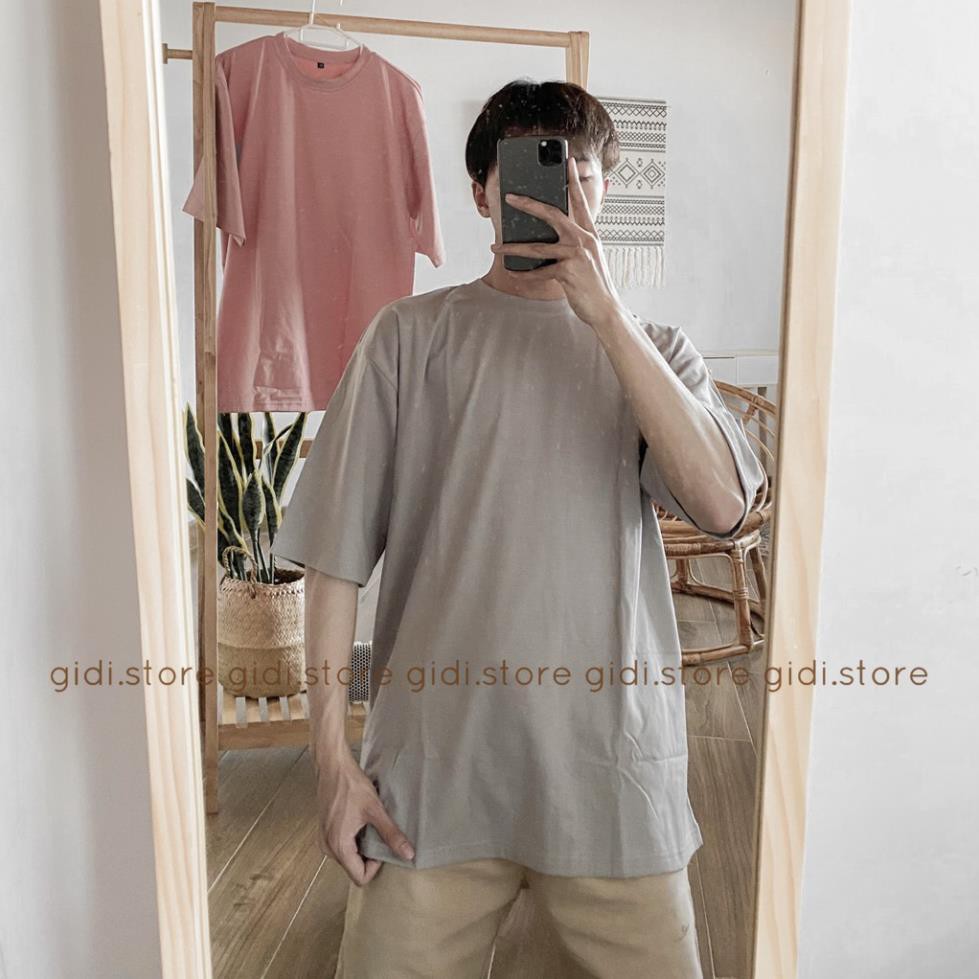 Áo Thun Nam Nữ Unisex - áo phông TRƠN cổ tròn OVERSIZE 💥 màu TRẮNG/ ĐEN/ HỒNG/ TAN/ NÂU/ MINT/ BƠ/ ĐỎ/ VÀNG/ XÁM Đẹp