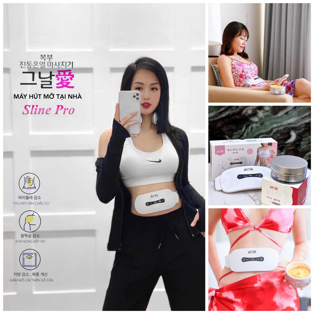 MÁY MASSAGE BỤNG HÚT MỠ TẠI NHÀ SLINE PRO GENIE