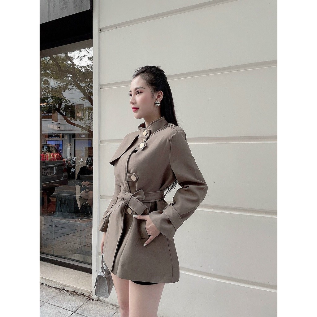 Áo măng tô nữ dáng dài cao cấp Áo mangto khoác thời trang thu đông Hàn Quốc thanh Trench coat kèm đai | BigBuy360 - bigbuy360.vn