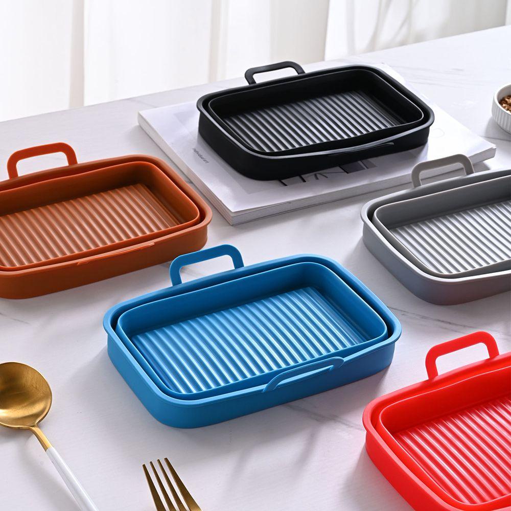 Tấm Lót Nồi Nướng BBQ Hình Vuông Bằng Silicone Chịu Nhiệt Tái Sử Dụng Linh Hoạt