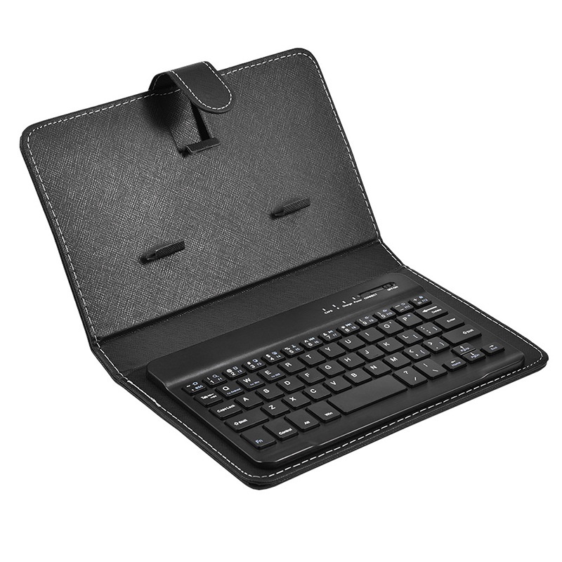 Bao da bàn phím bluetooth có chuột cho điện thoại/ máy tính bảng từ 4 đến 6 inch