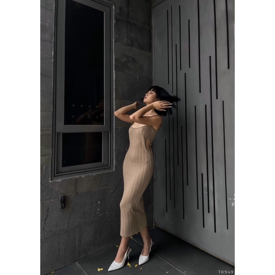 Đầm body thiết kế hai dây tôn dáng khoét eo sexy quyến rũ Sun Fashion