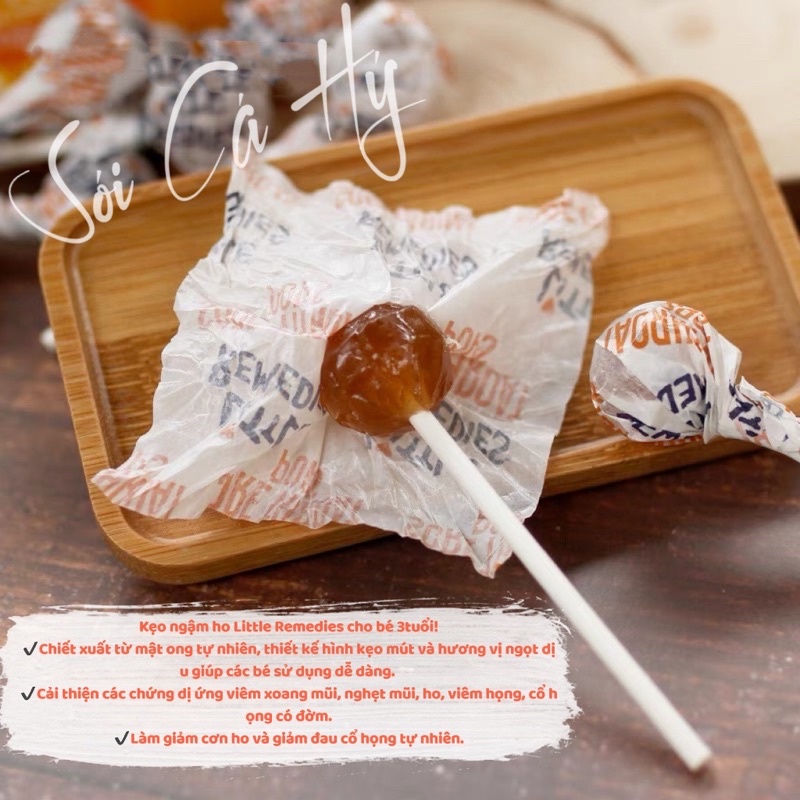 Kẹo ngậm ho Little Remedies cho bé 3tuổi