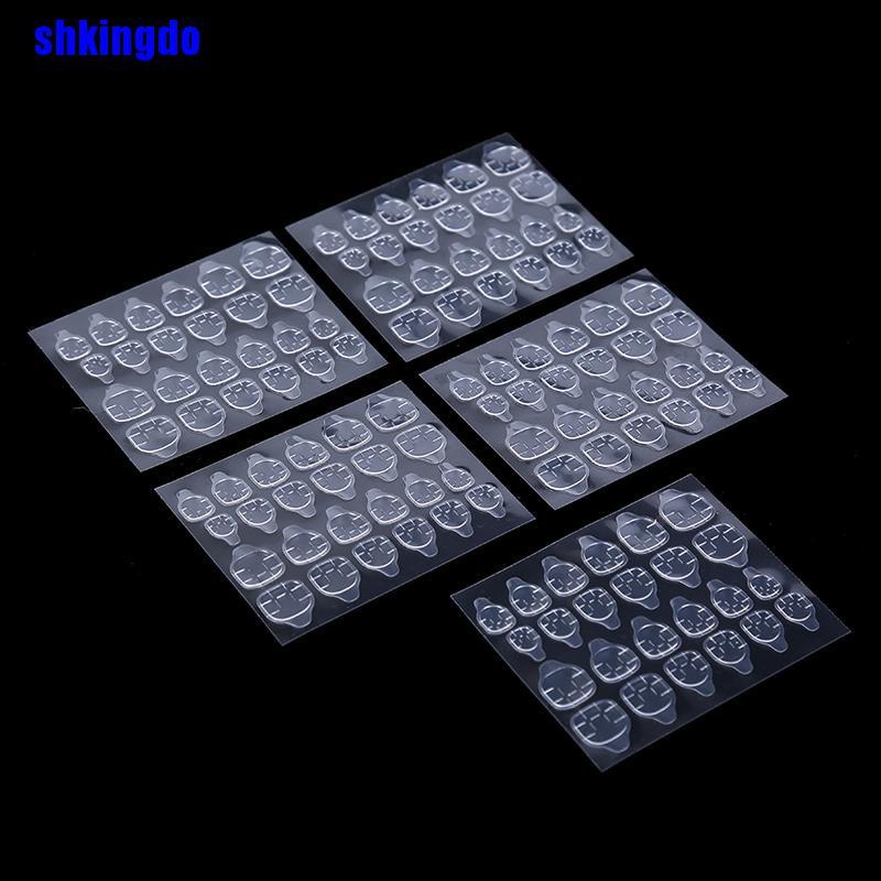 [Hàng mới về] Set 5 tờ với 24 miếng dán móng tay giả hai mặt chuyên dụng để trang trí móng nghệ thuật